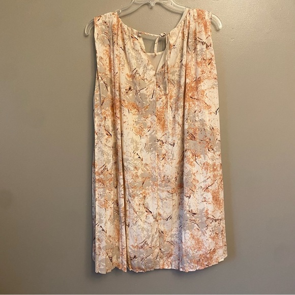 Entro Boho Dress Medium CreamTank Oversized Flowy - Picture 5 of 10